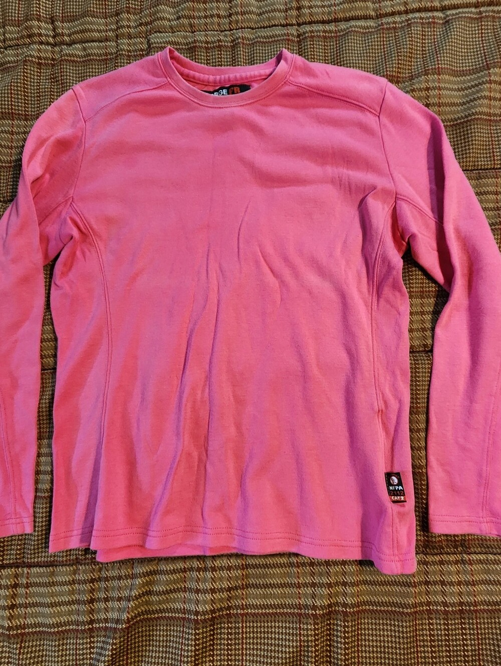 Forge FR T Shirt Womens Pink Long Sleeve Flame Resistant Workwear Cat2 Hot Work